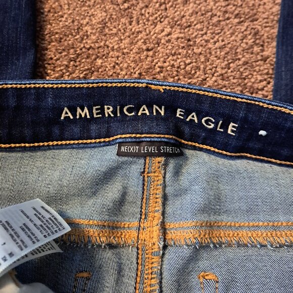 American Eagle Skinny Next Level Stretch Denim Jeans With Embroidered Pockets - Picture 5 of 9